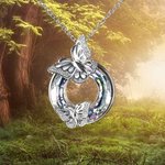 Personalisierte Schmetterlinge Halskette mit Kristall verschönert