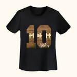 T-shirt Personnalisé avec Numéro et Nom de Football Baseball Rugby Volley-ball Cadeau d'Anniversaire pour Femme Amoureux de Sport