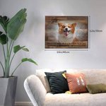 Cadeau commémoratif de décès d'un chien personnalisé - Cadre pour animaux - Portrait photo - Toile