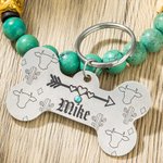 Personalisierte türkisfarbene Hundemarken mit Namen