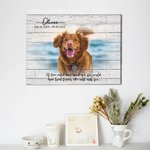 Cadeau commémoratif de décès d'un chien personnalisé - Cadre pour animaux - Portrait photo - Toile