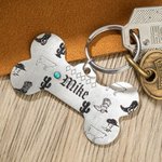 Personalisierte türkisfarbene Hundemarken mit Namen