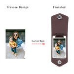 Portachiavi con inserto fotografico di protezione in pelle personalizzato con testo inciso Festa del papà Festa della mamma Regalo di anniversario