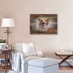 Cadeau commémoratif de décès d'un chien personnalisé - Cadre pour animaux - Portrait photo - Toile