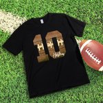 T-shirt Personnalisé avec Numéro et Nom de Football Baseball Rugby Volley-ball Cadeau d'Anniversaire pour Femme Amoureux de Sport