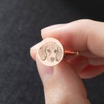 Personalized Pet Portrait Memorial Cufflinks for Groom Father Men Gift