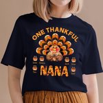 Camiseta personalizada Thankful Nana Turkey para regalar el Día de Acción de Gracias