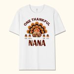 Camiseta personalizada Thankful Nana Turkey para regalar el Día de Acción de Gracias