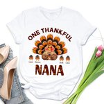 Camiseta personalizada Thankful Nana Turkey para regalar el Día de Acción de Gracias