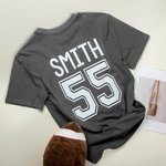 Personalisiertes Herz auf der Linie Fußball Frauen T-Shirt