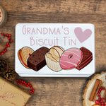 Personalized Metal Biscuit Treat Tin Gift Idea