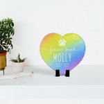 Personalized Pet Memorial Heart Slate Plaque for Pet Lovers