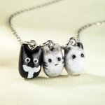 Personalized Cute Enamel Tiny 1-9 Cats Necklace Birthday Anniversary Gift for Her