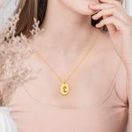 Collier Prénom Fleur de Naissance Émaillée Personnalisée Cadeau Anniversaire Fête pour Femme