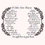 Una carta del cielo personalizada Manta suave Regalo conmemorativo para un amigo de la familia