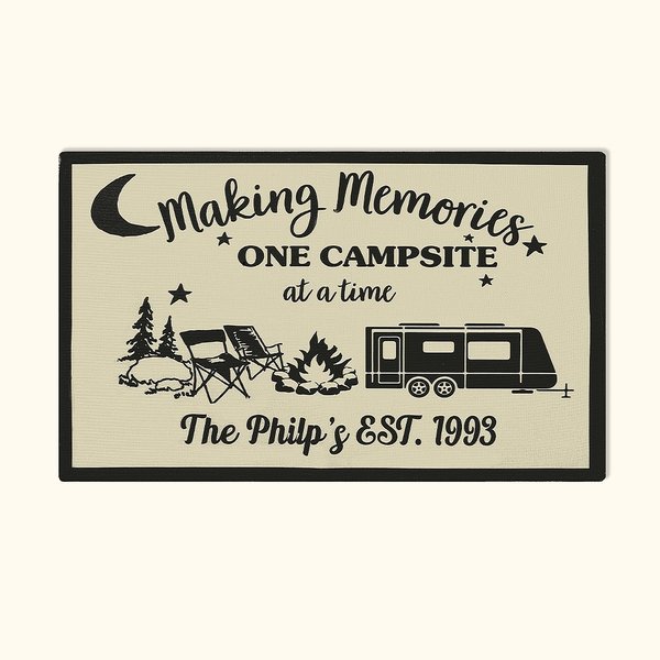 Happy Campers RV Welcome Doormat for Camping