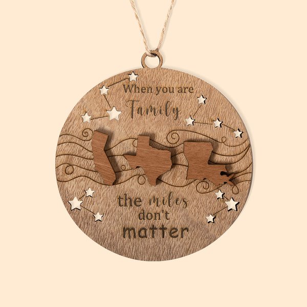 Ornamento di Natale personalizzato di famiglia per amici, sorella, fratello, regalo di famiglia