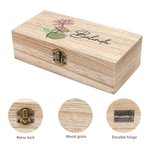 Personalized Birth Flower Wood Storage Box