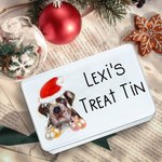 Personalisierte Metall Weihnachten Hundefutter behandeln Dose Weihnachten Haustier Geschenke