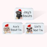 Personalisierte Metall Weihnachten Hundefutter behandeln Dose Weihnachten Haustier Geschenke
