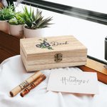 Personalized Birth Flower Wood Storage Box
