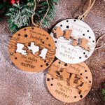 Ornamento di Natale personalizzato di famiglia per amici, sorella, fratello, regalo di famiglia