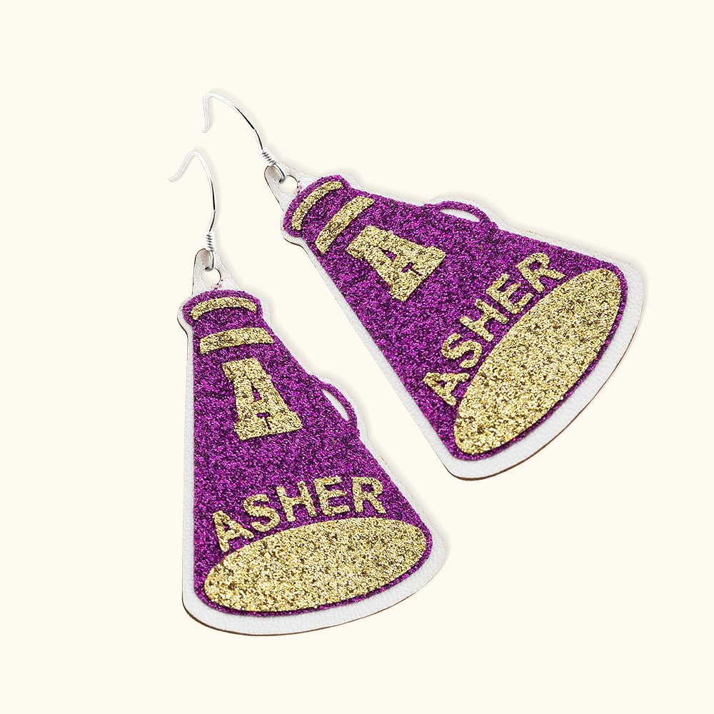 Personalized Flash Cheer Earrings Megaphone Earrings CALLIE