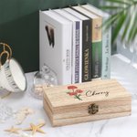 Personalized Birth Flower Wood Storage Box