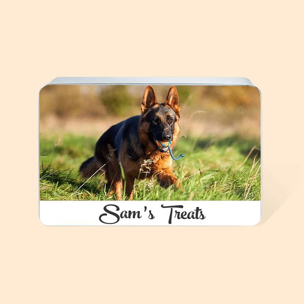 Boîte à friandises personnalisée avec photo d'animal de compagnie