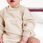 Personalized Neutral Sweatshirt Onesie for Baby