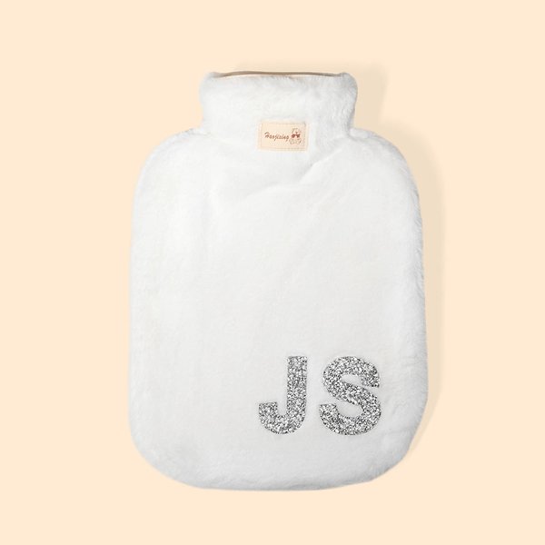 Bottiglia d'acqua calda personalizzata con rivestimento in morbido pile