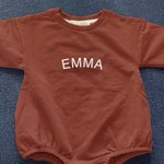 Personalized Neutral Sweatshirt Onesie for Baby