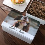 Personalized Pet Treat Storage Container with Pet Photo
