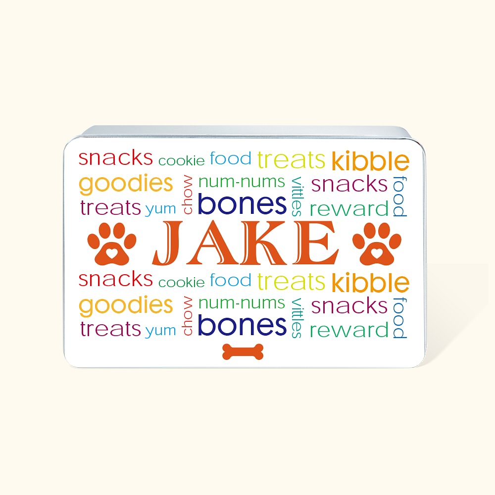Conteneur de stockage de friandises pour chien personnalisé