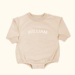 Personalized Neutral Sweatshirt Onesie for Baby