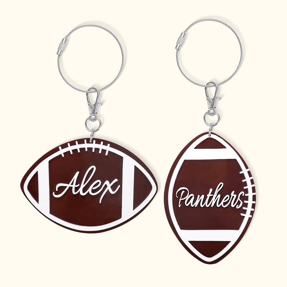Breloque football personnalisée Accessoires pour sac Bogg