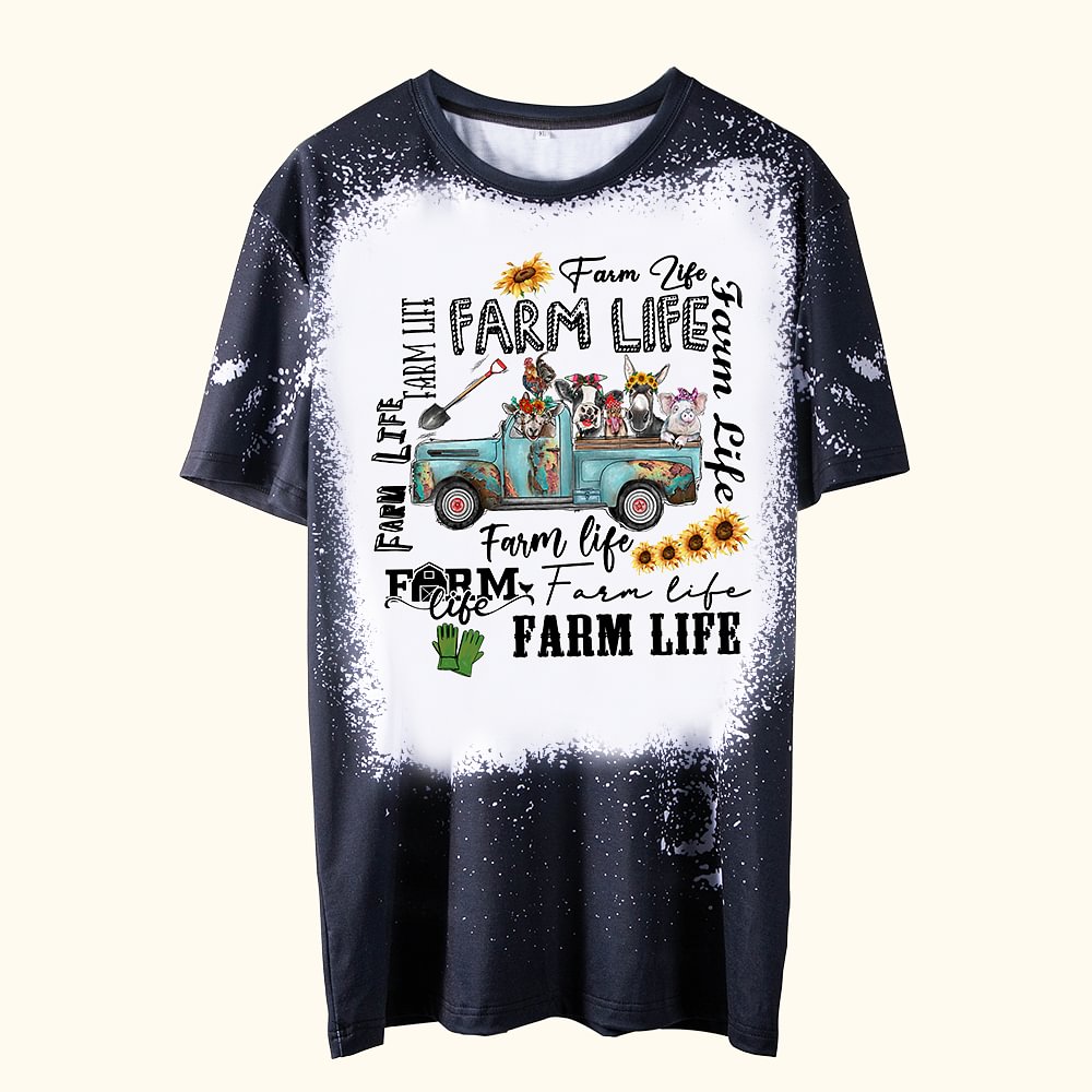 T-shirt unisexe col ras du cou "Farm Animals" personnalisé