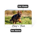 Personalized Pet Treat Storage Container with Pet Photo