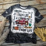 Personalised Farm Animals Crew Neck Unisex T-shirt