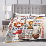 Suave manta de béisbol personalizada con nombre Regalo de cumpleaños para amantes del béisbol