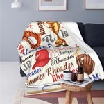 Suave manta de béisbol personalizada con nombre Regalo de cumpleaños para amantes del béisbol
