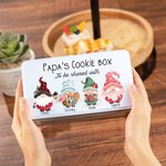 Lata de galletas de metal enana gnoma de Navidad personalizada