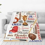 Suave manta de béisbol personalizada con nombre Regalo de cumpleaños para amantes del béisbol