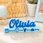 Personalisierte 3D-Druck Geburt Ankündigung Home Decor für Neugeborene Geschenk