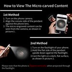 Personalized Four Leaf Clover Photo Projection Necklace with I Love You in 100 Languages