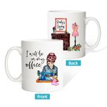 Personalisierte Nähen Ich werde in meinem Büro Mug Geschenk für sie sein