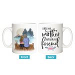 Personalized First My Mother Forever My Friend 11oz Ceramic Mug Mom and Daughter Theme Coffee Cup Birthday Gift for Mommy