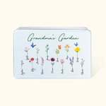 Personalized Family Watercolor Flowers Metal Tin