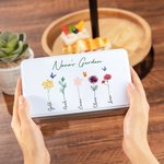 Personalized Family Watercolor Flowers Metal Tin
