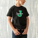 Personalized Glitter Football T-Shirt Hoodie with  Varsity Letter and Mascot Name